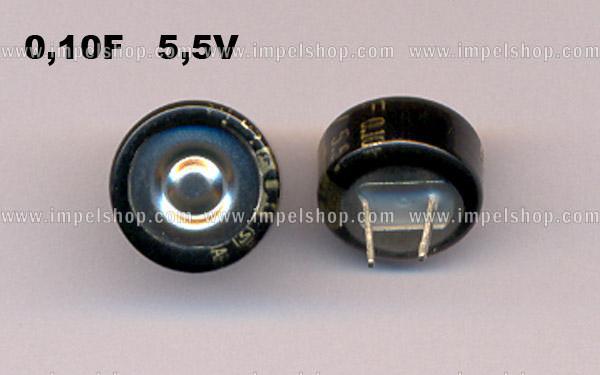 BACK-UP CAPACITOR   0,1F 5,5V   HORIZONTAL