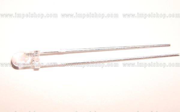 LED DIODE 0,4W 3MM (3,00 to 3,50V) - WHITE SUPERBRIGHT