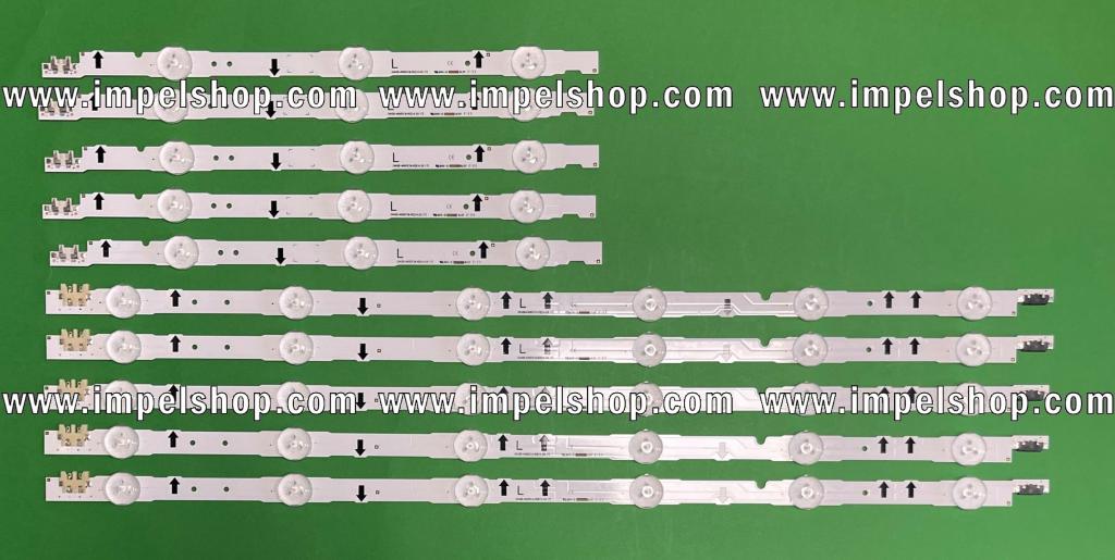 Led backlight strip for tv SAMSUNG 40" set 5pcs X D4GE-400DCA-R2 6LED ,  BN96-30449A , & 5pcs X D4GE-400DCB-R2 3LED , BN96-30450A