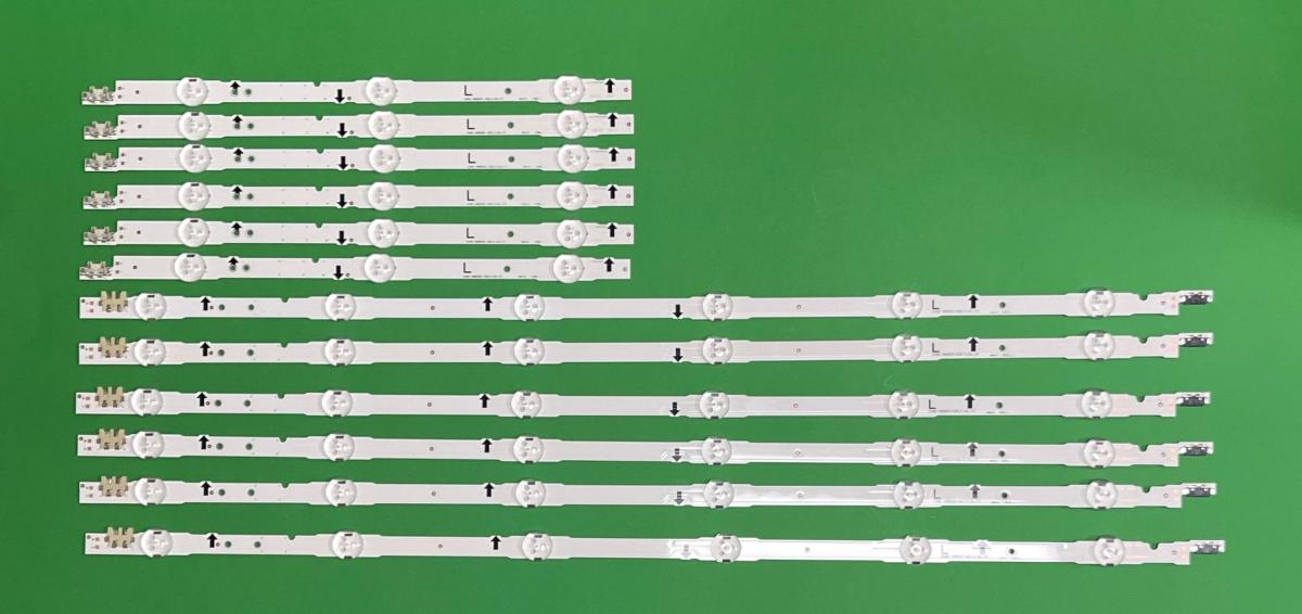 Led backlight strip for tv SAMSUNG 48" set 6pcs X D4GE-480DCA-R3 6LED , BN96-30453A & 6pcs X D4GE-480DCB-R3 3LED , BN96-30454A , 2014SVS48F_3228_L06_REV.0_131119  & 2014SVS48F_3228_R03_REV1.0_131119 ,