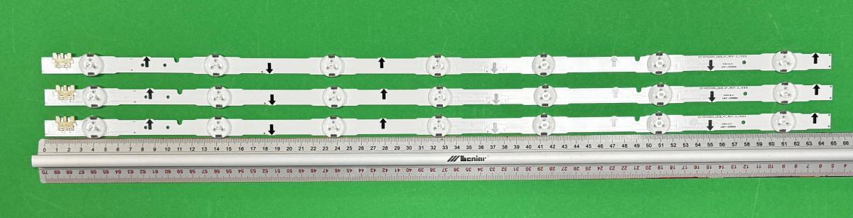 Led backlight strip for tv SAMSUNG 32" set 3pcs X D4GE-320DC0-R3 7LED ( 2014SVS32FHD-3228 07 REV1.3 / 2014SVS32HD-3228 07 REV1.3 ) , BN96-30442A , BN96-30446A , BN96-30445A , LM41-00041K  , 646MM