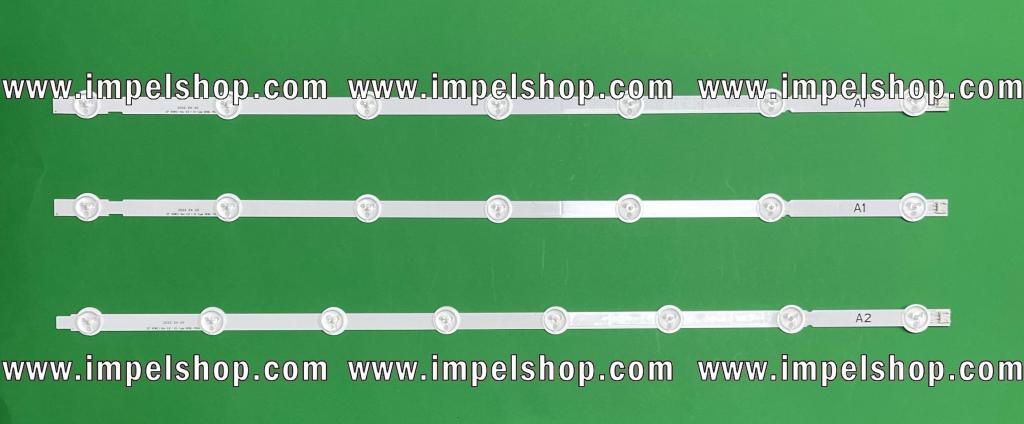 Led backlight strip for tv LG 32" set 3pcs (TYPE A1 X 2pcs , TYPE A2 X 1pcs) (AGF78399201 , AGF78399301) ( 2 X 6916L-1105A , 1 X 6916L-1204A)
