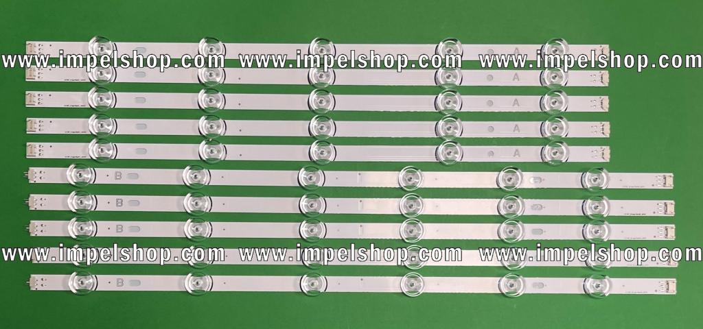 Led backlight strip for tv LG INNOTEK 55" set 10pcs ( DRT3.0 55" TYPE A X 5pcs & TYPE B X 5pcs ) ( AGF78401701 , AGF78401601 )