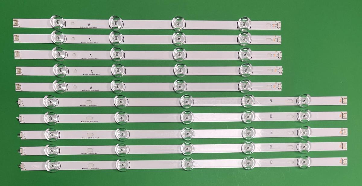 Led backlight strip for tv LG INNOTEK 49" set 10pcs (DRT3.0 49" TYPE A X 5 & TYPE B X 5) (AGF78402201)