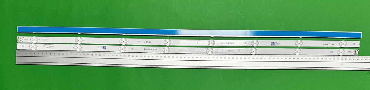 Led backlight strip for tv  LG 43" set 3pcs X 6916L-2744A , 8LED , 843MM , 3V , AGF79046801 ,