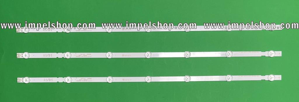 Led backlight strip for tv LG 32" set 3pcs (TYPE B1 X 1pcs , B2 X 2pcs)  (AGF78399701 , AGF79056801 , AGF78399601) (6916L-1437A X 2pcs , 6916L-1438A X 1pcs)