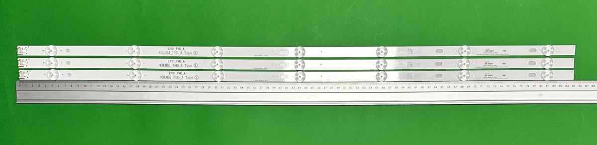 Led backlight strip for tv LG 43" FHD LF51_FHD_A   set  6pcs , 3pcs X 43LH51_FHD_A SSC_43inch_FHD_A_REV02_150925 , 4LED , 480MM & 3pcs X 43LH51_FHD_B  SSC_43inch_FHD_B_REV02_150925 , LGE_WICOP_FHD 43inch_REV00 , 3LED , 380MM , AGF79082301 , AGF79044501 , AGF79103401 , AGF79047001 AGF7909990