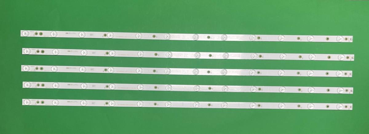 Led backlight strip for tv PHILIPS  43" set   5pcs X GJ-2K16-430-D512-V4 (60LED) , LB43014 , LENGTH : 840mm , PHILIPS PART NUMBER : 996598006791 , 996599001111 ,