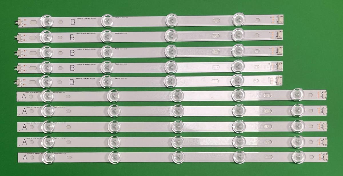 Led backlight strip for tv LG INNOTEK POLA2.0 42" set 10 pcs ( TYPE A X 5 TYPE B X 5 ) 6916L-1402A 6916L-1403A 6916L-1404A 6916L-1405A , AGF78379401 ,
