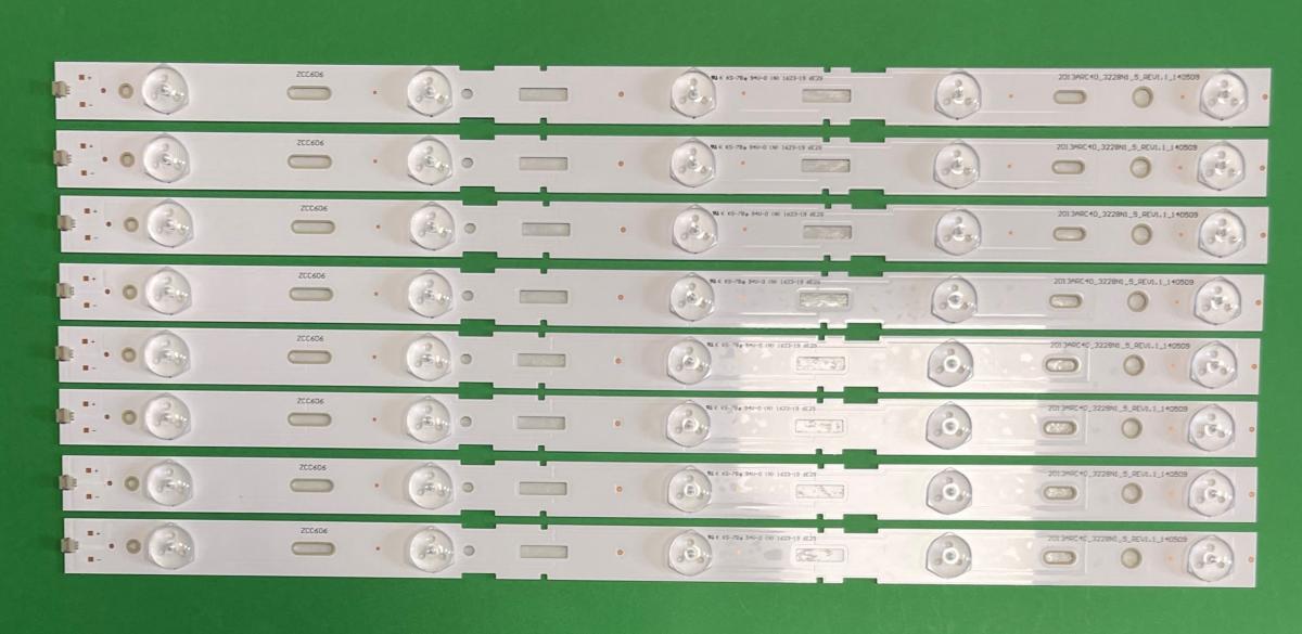Led backlight strip for tv  SAMSUNG / GRUNDIG 40" set  8 pcs X 2013ARC40_3228N1_5_Rev 1.1 _ 140509   5LED , 428MM ,