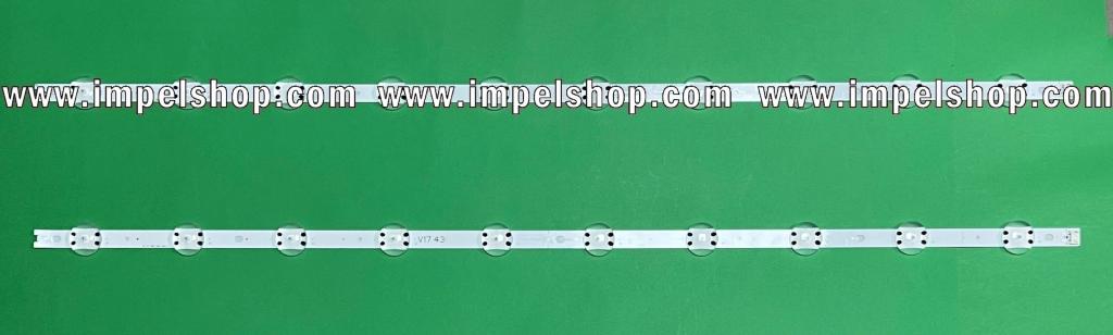 Led backlight strip for tv LG 43" V17 ART3  6916L-2867B / 6916L-2867A LC43490063A set  2 PIECES 20LED (AGF78666701 , AGF78709801)