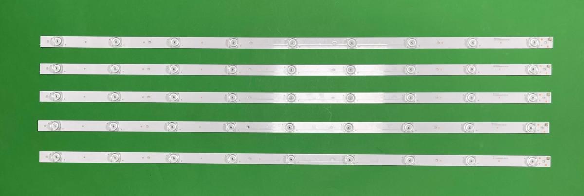 Led backlight strip for tv  SHARP 43"set 5pcs X CRH-P4330300509672-REV1.1 BC CRH-P4335350509515REV1.1 GS ,  RF-AJ430E30-0901S-08 A2 , 9LED , 3V , 838MM ,