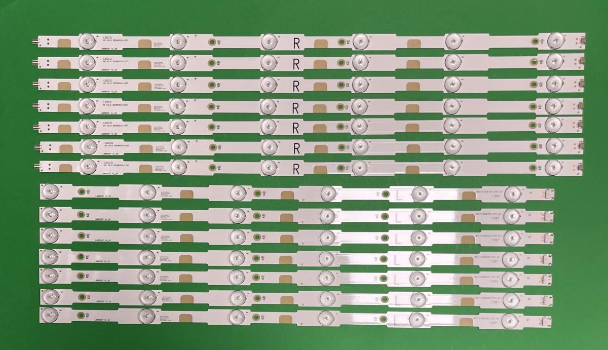 Led backlight strip for tv PHILIPS  55" set   7 pcs X R: LB55037 V1_03  ,   7 pcs X L: LB55037 V1_01  (84LED) , LB55052 V0_00 & LB55052 V1_00 , LB55043 , LB55052 ,