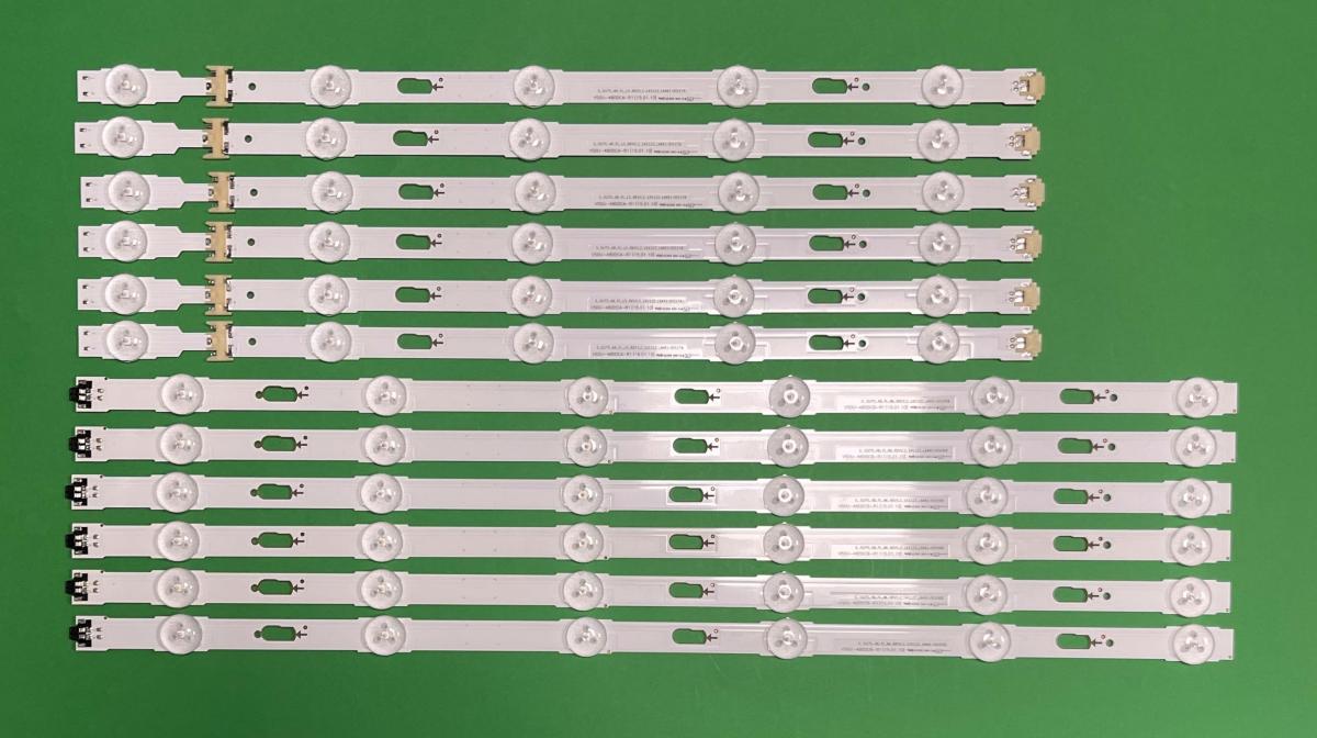 Led backlight strip for tv  SAMSUNG 48" set V5DU-480DCA-R1   5LED   X  6pcs  &  V5DU-480DCB-R1   6LED  X 6pcs   , BN96-34793A & BN96-34794A ,  S_5U75_48_FL_R6_REV1.2_141122_LM41-00109Z & S_5U75_48_FL_L5_REV1.2_141122_LM41-00117A ,