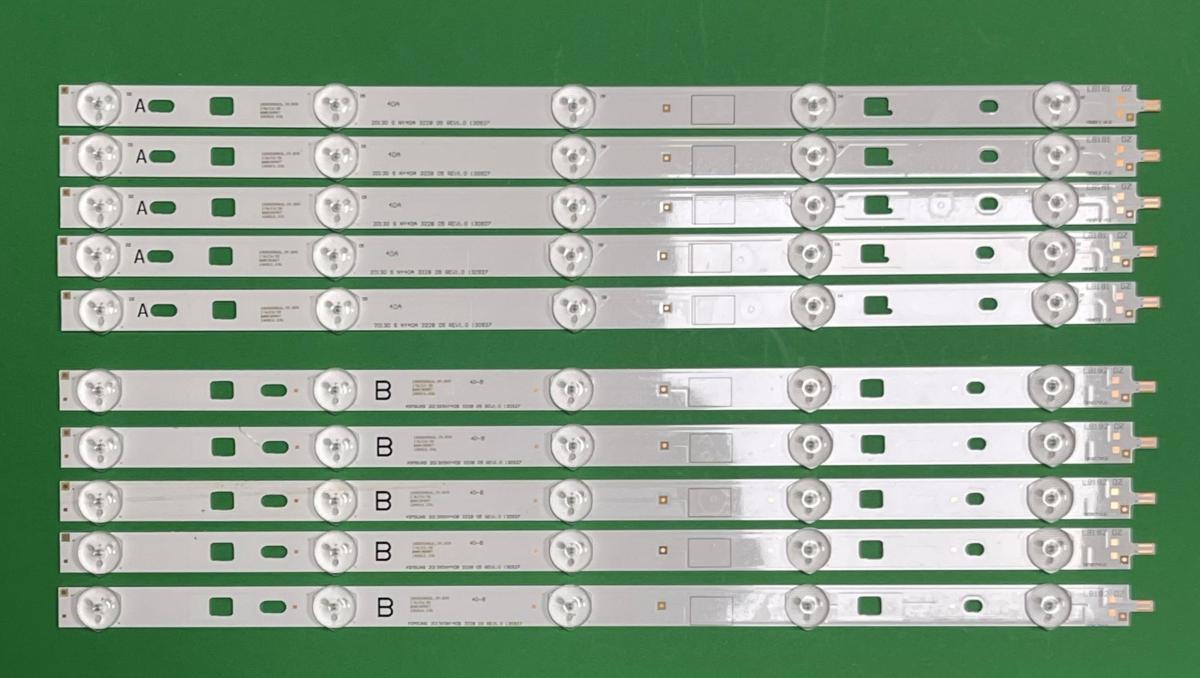 Led backlight strip for tv  SONY / LG 40" set 10 pcs ,   LG Innotek 40Inch NDSOEM A TYPE REV0.1 X 5pcs & LG Innotek 40Inch NDSOEM B TYPE REV0.1 X 5pcs