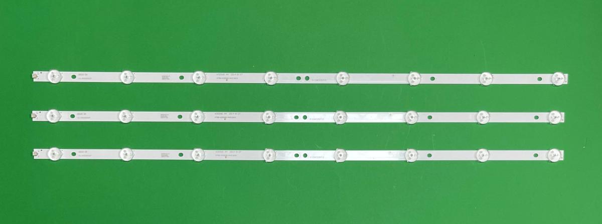 Led backlight strip for tv TCL 32" set 3pcs 4708-K320WD-A4213K01/A-CNK320 K320WDR-A1 4708-K320WR-A1213K04 , LENGTH : 619MM , 8LED , 3V ,