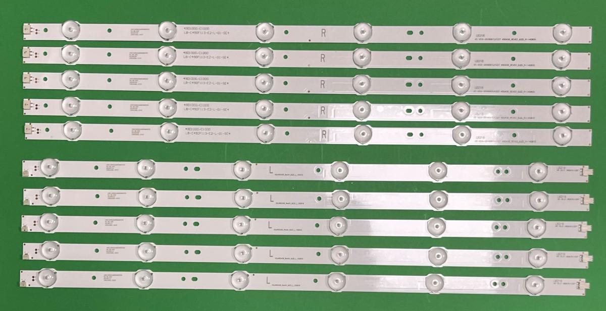 Led backlight strip for tv HITACHI 49" set (10pcs) SVJ490A06_Rev03_6LED_R_140805 X 5pcs , SVJ490A06_Rev04_6LED_L_150918 X 5pcs