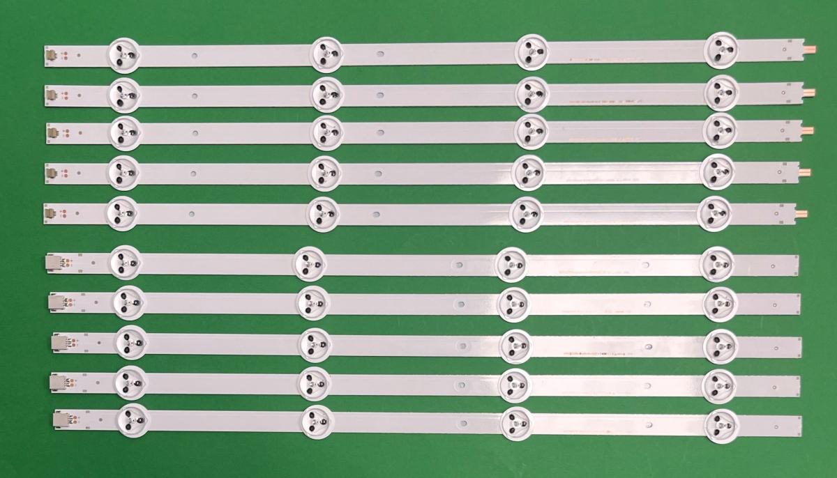 Led backlight strip for tv PANASONIC 42" set   10 pcs ,  SV0420A88_Rev3_A_4LED_130930 X 5pcs & SV0420A88_Rev3_B_4LED_130930 X 5pcs , 425MM ,