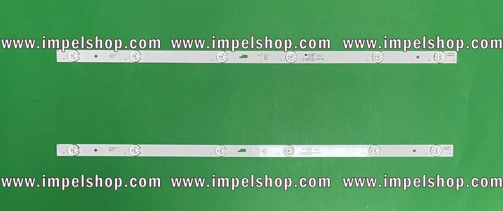 Led backlight strip for tv TCL 32" set 2 pcs X   JL.D32061330-004AS-M , JL.D32061330-057BS-M , PB08D554173BL051-002H , 4C-LB320T-GY6 , 4C-LB320T-JF3  , 6LED , 3V , 552MM ,