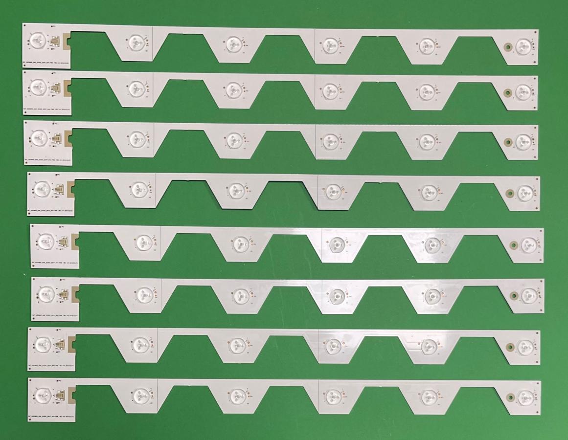 Led backlight strip for tv TCL 50" set 8 pcs X   TMT_50E5800_8x6_3030C , 4C-LB5006-YH2 4C-LB5006-HR2 4C-LB5005-HR2 ,  510MM , 6LED , 6V