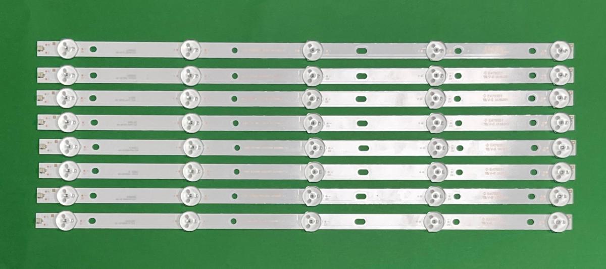 Led backlight strip for tv PHILIPS  42" / 43" set  8 pcs X K420WD7 A3   4708-K420WD-A3213K01 K430WD9 K430WDR A1 4708-K43WDR-A1213K04 , LENGTH : 416MM , 5LED ,