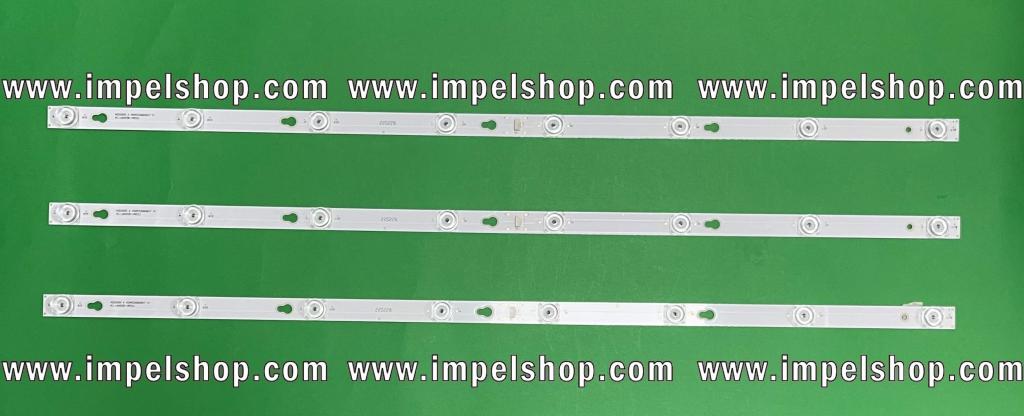 Led backlight strip for tv TCL 40" set 3 pcs X  40HR330M08A7 V1 / 40HR330M08A6 V1 / TOT_40D2900_3x8_3030C  , 8LED 6V ,DŁUGOŚĆ : 710MM