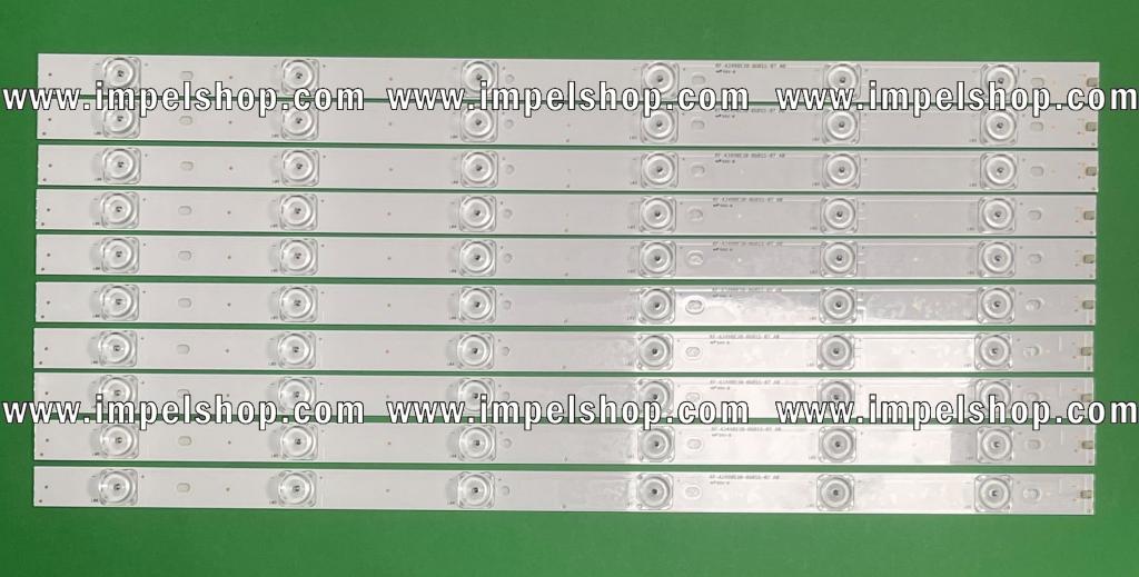 Led backlight strip for tv  SHARP 49" set 10pcs X RF-AJ490E30-0601S-07 A0 RF-AJ490E32-0601S-02 A2 RF-AJ490E32-0601S-07 A0 , 6LED , 495MM , 3V ,