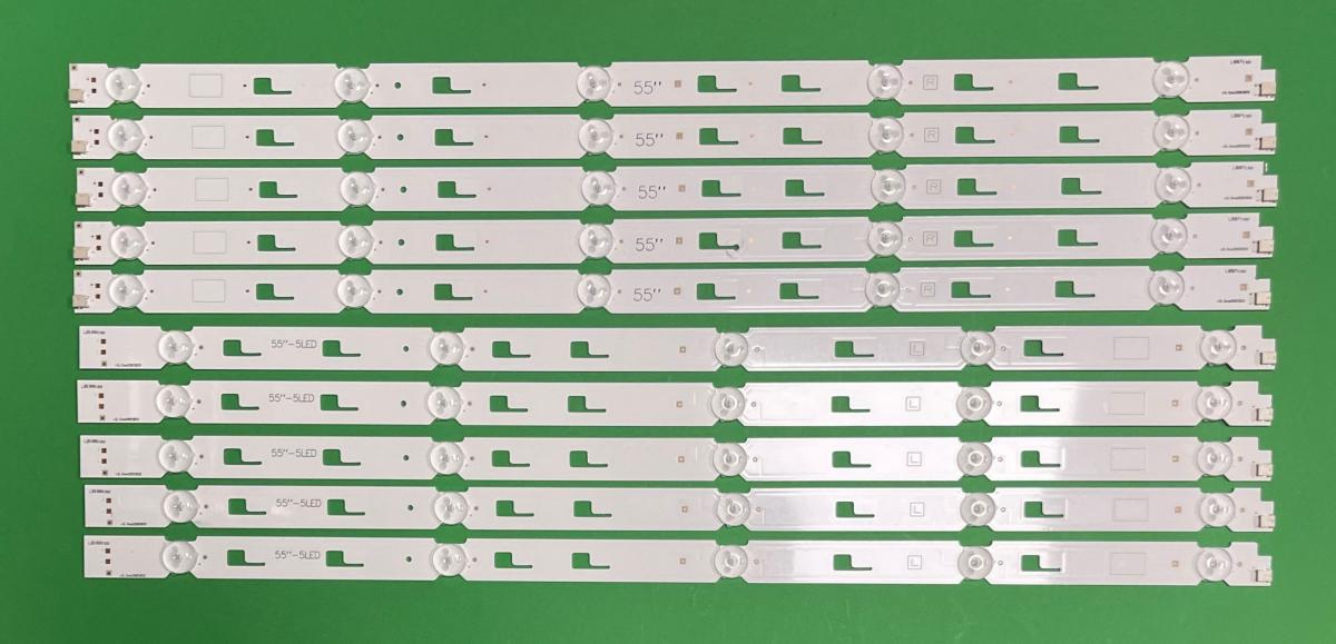 Led backlight strip for tv SONY 55" set (10pcs) Sony_2015SONY55_FCOM_05_RIGHT_REV1.0 / SVY550AH0_REV00_5LED_R_150223 ,  5LED X 5pcs & Sony_2015SONY55_FCOM_05_LEFT_REV1.0 / SVY550AH0_REV00_5LED_L_150223 ,  5LED X 5pcs , SYV5544 , SVY550A ,