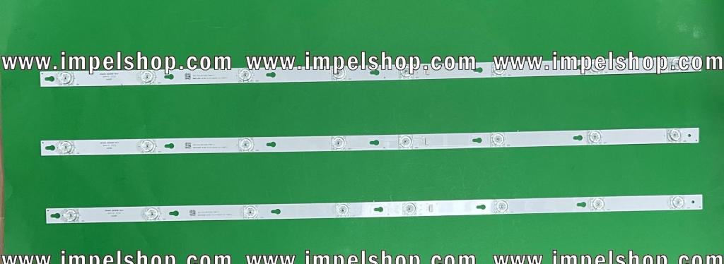 Led backlight strip for tv TCL 43" set 3 pcs X  TOT_43D2900_3x8_3030C , TOT_43D2900_3x8_3030C_d6t-2d1_4S1PX2 REV.V2 , OEM43LB06_LED3030F2.1_V1.2 , YHF-4C-LB4308-YH09J , YHA-4C-LB4308-YH05J , 8LED , 780MM , 6V
