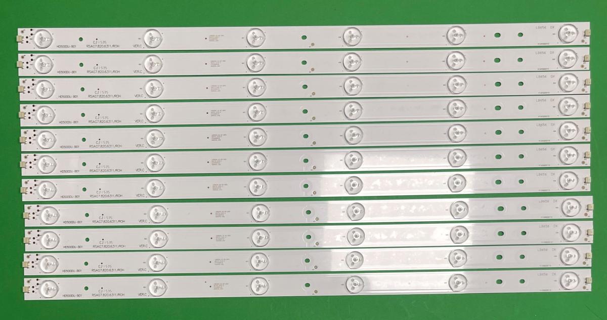 Led backlight strip for tv HISENSE 50" set 11pcs X HD500DU-B01 , SAMSUNG_2014CHI500_3228_06_REV1.0_140714 , 6LED , DŁUGOŚĆ : 503MM