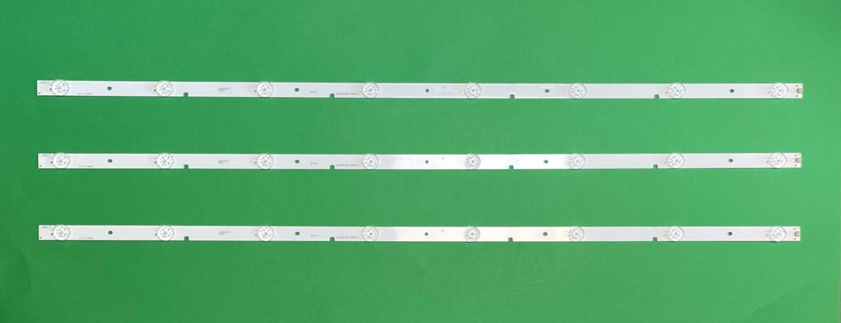 Led backlight strip for tv HISENSE 40" set 3pcs X JL.D40081330-003BS-M / JL.D40081330-020BS-M  , 8LED , 3V , LENGTH : 760MM