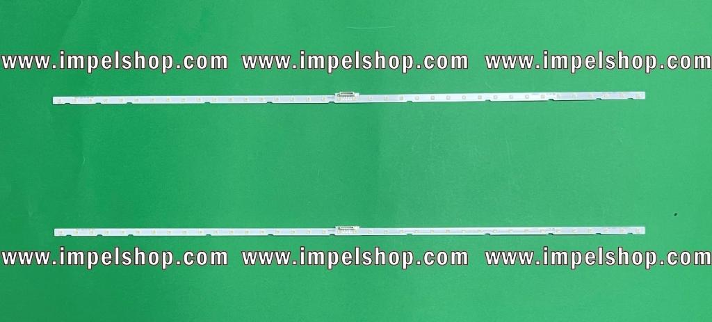 Led backlight strip for tv SAMSUNG 49"   set  2pcs X AOT_49_NU7300_NU7100_2x38_3030c_d6t-2d1_19S2P , BN96-45953B , BN61-14483A  , BN61-15483A , 38LED , LENGTH : 530MM , COPPER VERSION ,