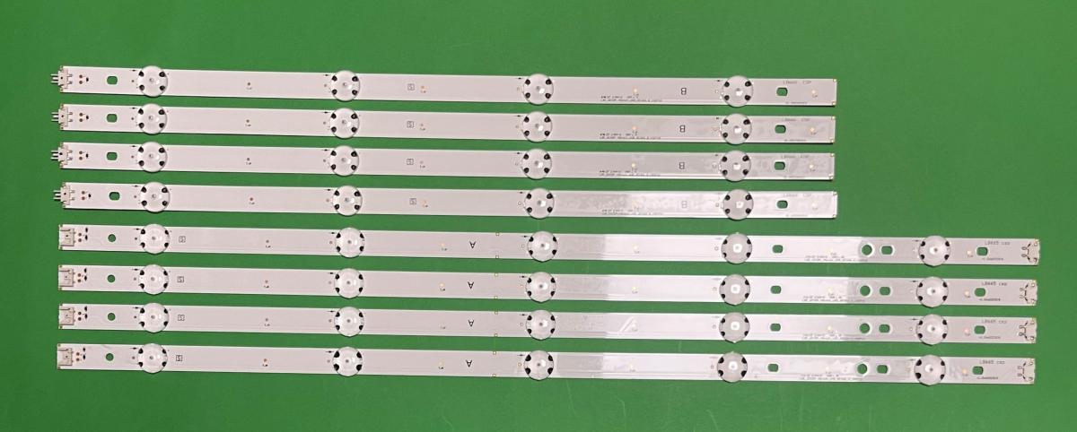 Led backlight strip for tv LG 49" FHD set 8pcs  (LGE_WICOP_49inch_UHD_REV06_A_150710 X 4pcs &  LGE_WICOP_49inch_UHD_REV06_B_150710 X 4pcs )  , AGF79100101