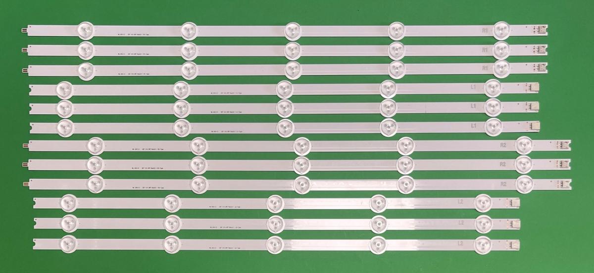 Led backlight strip for tv LG 55" V14  DRT REV 0.0 set 12 pcs ( R1 X 3pcs , R2 X 3pcs , L1 X 3pcs , L2 X 3pcs)  (6916L-1447A , 6916L-1448A , 6916L-1449A , 6916L-1450A)
