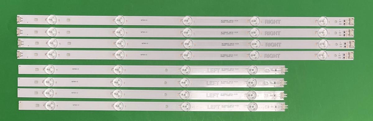 Led backlight strip for tv LG 49" set 8pcs NC490DUE-AAFX1-41CA GAN01-1294A-P1 RIGHT X 4pcs  &  NC490DUE-AAFX1-41CA GAN01-1295A-P1 LEFT X 4pcs , 6916L-1295A , 6916L-1296A , 6916L-1255A , 6916L-1256A , AGF78399301 , AGF7884002 , AGF78399201 ,
