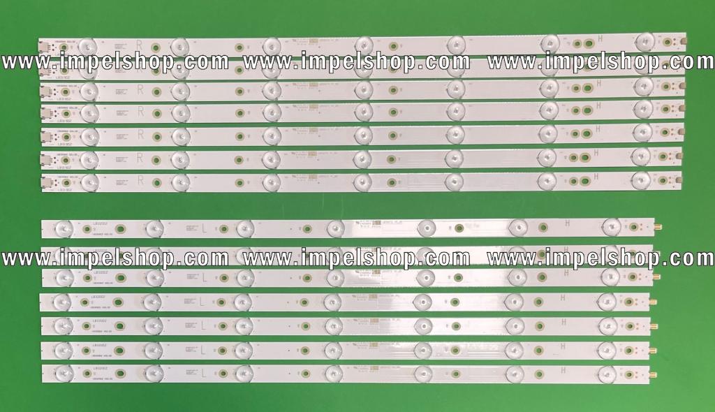 Led backlight strip for tv PHILIPS  55" set 14pcs , 7 pcs X R: LB55072 V1 00 R  ,   7 pcs X L: LB55072 V0 00 L  (98LED) /  7 pcs X R:GJ-2K16-550-D714-V4-R/R/01N32 & 7 pcs X L: GJ-2K16-550-D714-V4-L/L/01N31    (98LED) ,