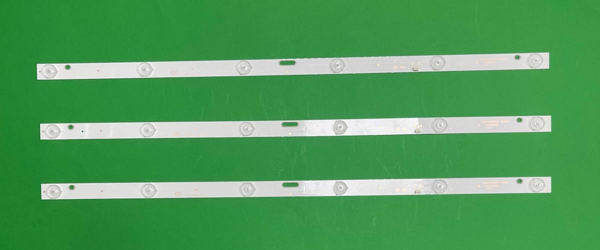 Led backlight strip for tv TCL 32" set 3pcs X   JL.D32061235-017ES-F 6 , RH43-D3202X-06A-SJ , SJ.HL.D3200601-2835BS-F , 6LED , 577MM , 6V