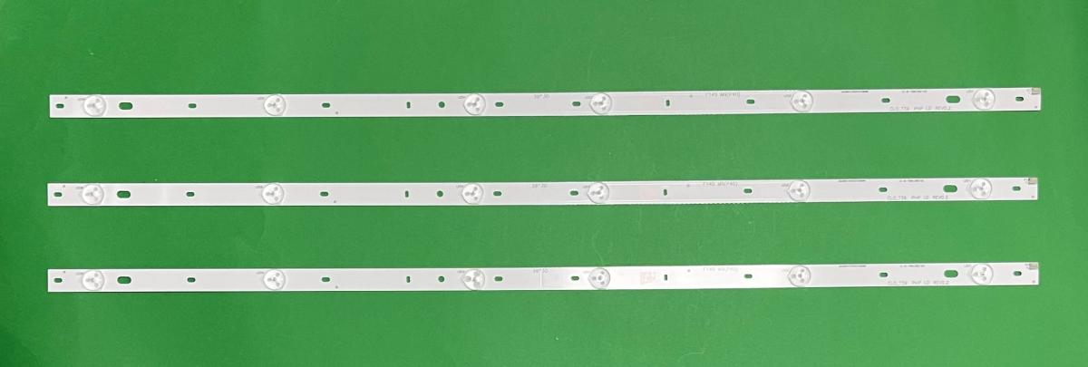 Led backlight strip for tv PHILIPS  39" set   3 SZT X IC-B-TBAC39D192 / CLO_T39 PHP LD REV.0.2    (18LED) , LENGTH :  742MM