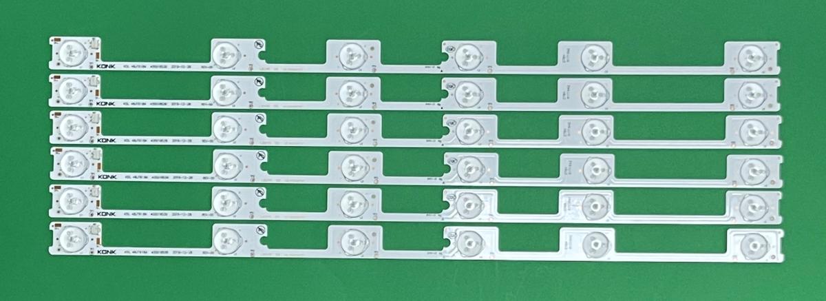 Led backlight strip for tv KONKA / TCL / THOMSON  48" set 6pcs X KDL48SS518U / KDL48JT618A / KDL48SS618U  , 6V , 6LED , 442MM ,