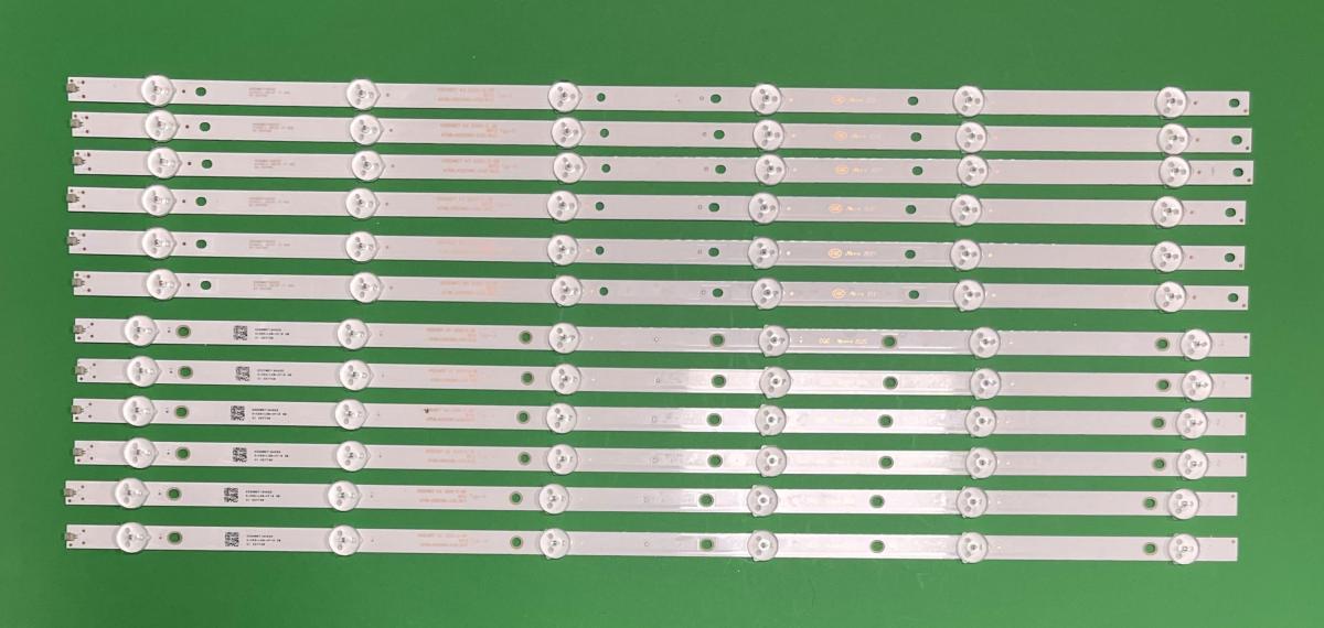 Led backlight strip for tv PHILIPS  55" set  12 pcs  ,  6pcs X  4708-K550WD-A3 213K31-K550WD7 A3 6X12 TYP-A    6LED , LENGTH : 584MM  &  6pcs X 4708-K550WD-A3 213K21-K550WD7 A3 6X12 TYP-B   6LED , LENGTH : 585MM