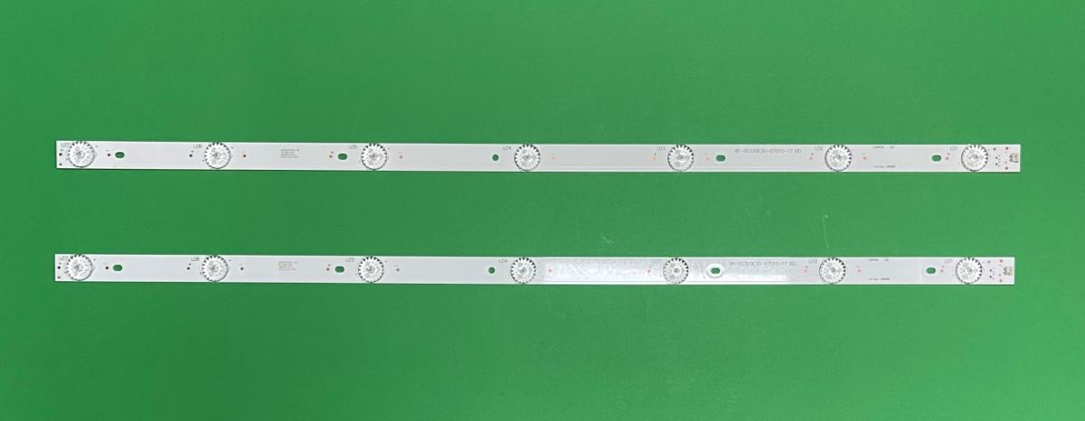 Led backlight strip for tv CHANGHONG 32" set  2pcs X RF-BS320E30-0701S-17 B0 , 7 LED , VOLTAGE : 6V , LENGTH :  588MM