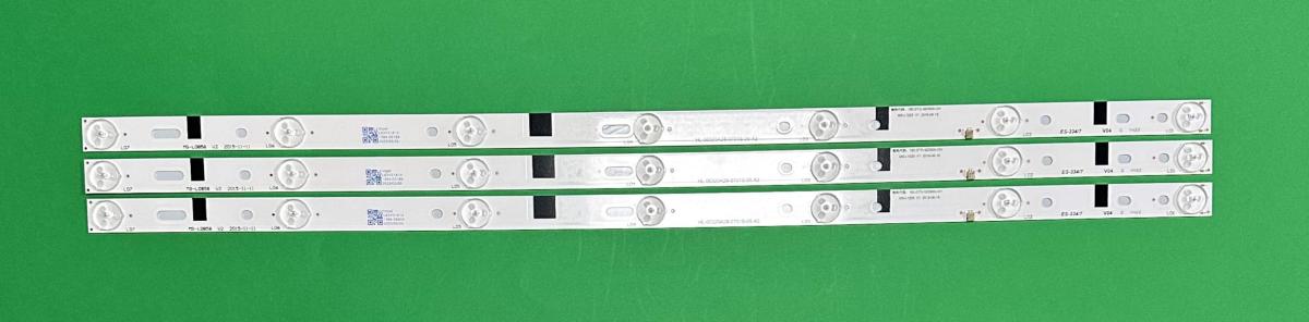 Led backlight strip for tv CHANGHONG / MANTA 32" set  3pcs X MS-L1225 V2 2017-01-03 , 7LED , VOLTAGE  : 3V , LENGTH : 598MM