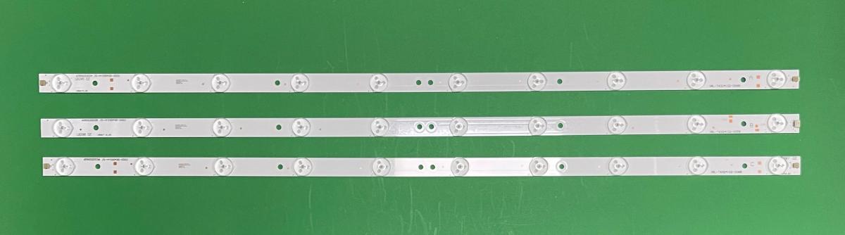 Led backlight strip for tv HAIER / SANYO 32" set 3pcs ,1pcs X 3BL-T6324102-006B-A , 10LED , 633MM & 1pcs X 3BL-T6324102-005B-B , 10LED , 633MM & 1pcs X 3BL-T6324102-006B-C , 10LED , 633MM