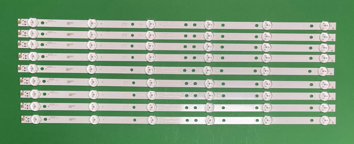 Led backlight strip for tv PHILIPS  49" set  9 pcs  ,  8pcs X  4708-K49WD7-A1 213K21-5490WD7 , 6LED , 3V , 505MM  & 1pcs X K490WD7 A1 2015-4-23, 4708-K49WD7-A1213K , 6LED , 3V , 505MM