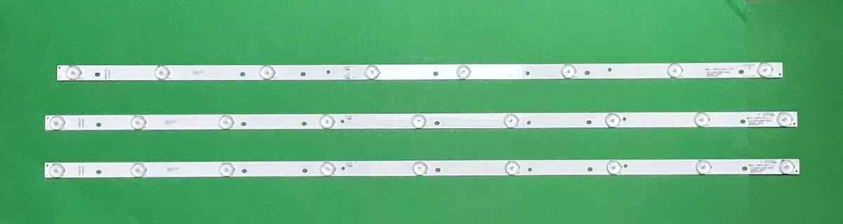 Led backlight strip for tv TCL 43" set 3pcs  , 2pcs X  JS-D-JP4320-081EC(51230)  8LED , 825MM & 1pcs X JS-D-JP4320-091EC(51230)  9LED , 854MM