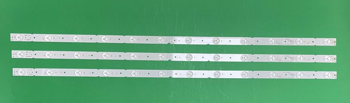 Led backlight strip for tv TCL 39" set 3pcs X KJ39D12-ZC14F-07 , 12LED , LENGTH : 745MM