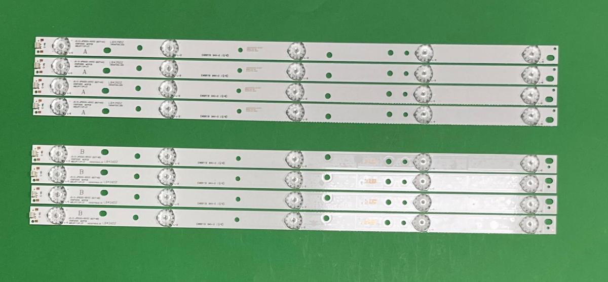 Led backlight strip for tv PHILIPS  50" set    4pcs X JS-D-JP5020-A51EC , 5LED , 6V  & 4pcs X JS-D-JP5020-B51EC , 5LED , 6V