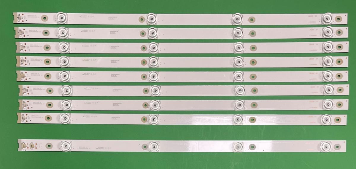 Led backlight strip for tv TCL 55" set  9pcs  ,   8pcs X  55HR330M04A5 V4 , 6V , 523MM , 4LED & 1pcs X  55HR330M04B5 V4 ,  6V , 523MM,  4LED , 4C-LB5504-HR15J , 4C-LB5504-HR16