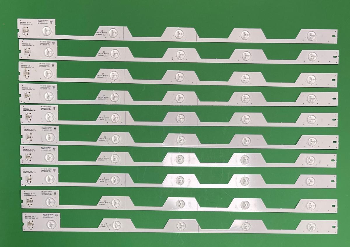Led backlight strip for tv TCL / TOSHIBA / THOMSON  55" set  10pcs X   55E5800 55HR330M05A1 V0 , 5LED , 6V , 570MM