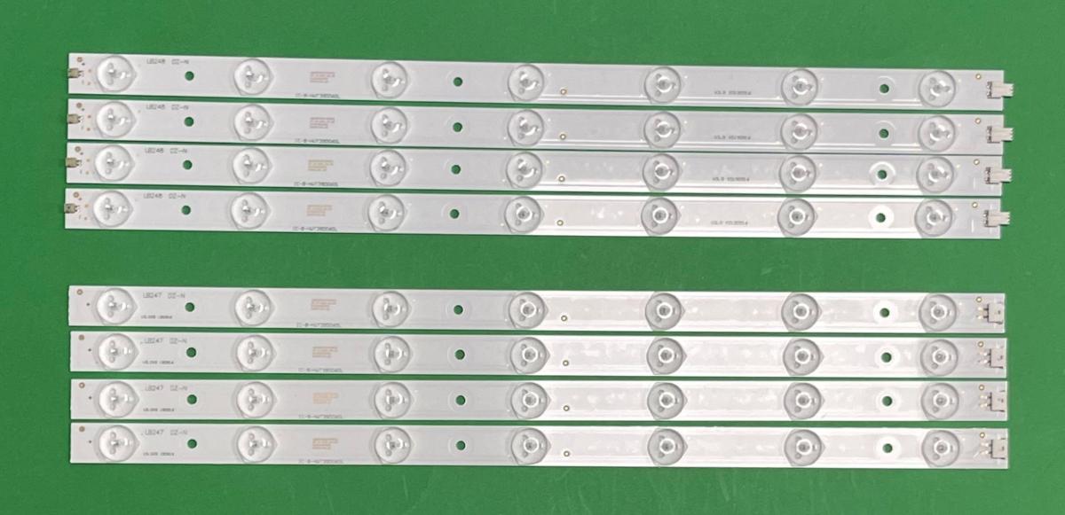 Led backlight strip for tv NORDMENDE  39" set (8pcs)   IC-B-HWT39D060R , 7LED, 389MM X 4pcs &  IC-B-HWT39D060L , 7LED , 389MM X 4pcs